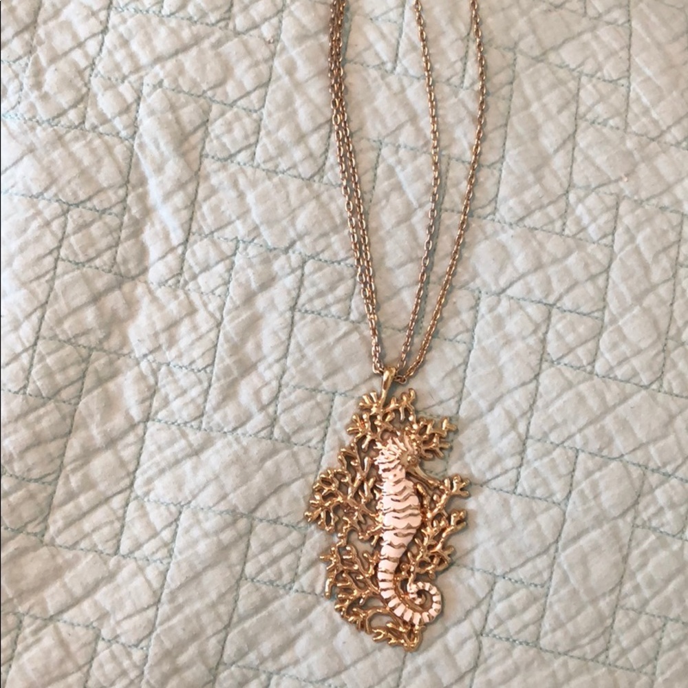 Lilly Pulitzer seahorse statement necklace